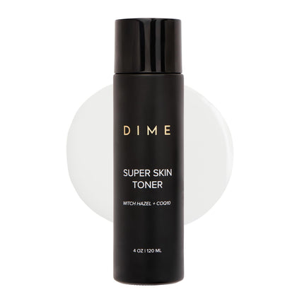 DIME Super Skin Toner front bottle shows clean packaging and benefits