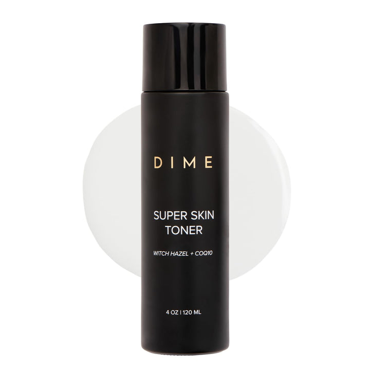 DIME Super Skin Toner front bottle shows clean packaging and benefits