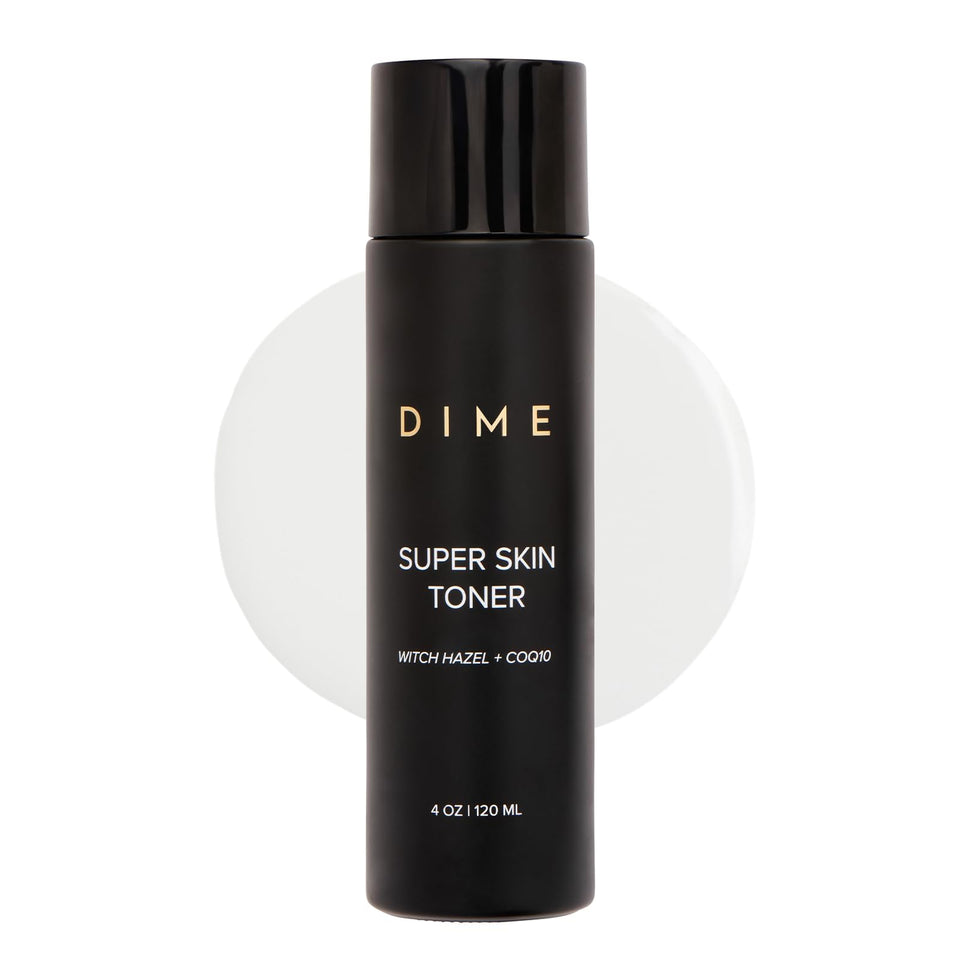 DIME Super Skin Toner front bottle shows clean packaging and benefits