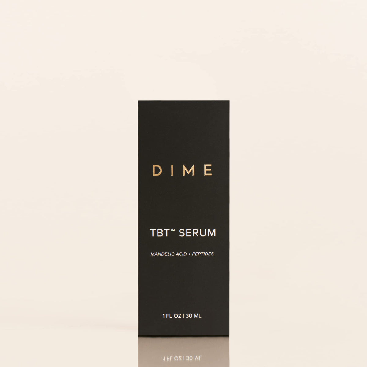 Bedside night routine with DIME TBT Serum showing overnight renewal convenience