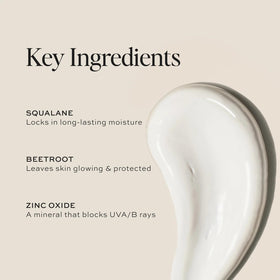 DIME Wonderscreen applied under makeup demonstrating sheer, blendable coverage benefit