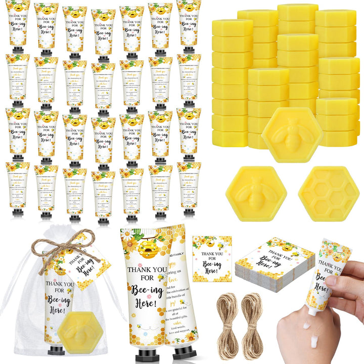 Dimsile front packaging showing full bee favor set and bright presentation benefit