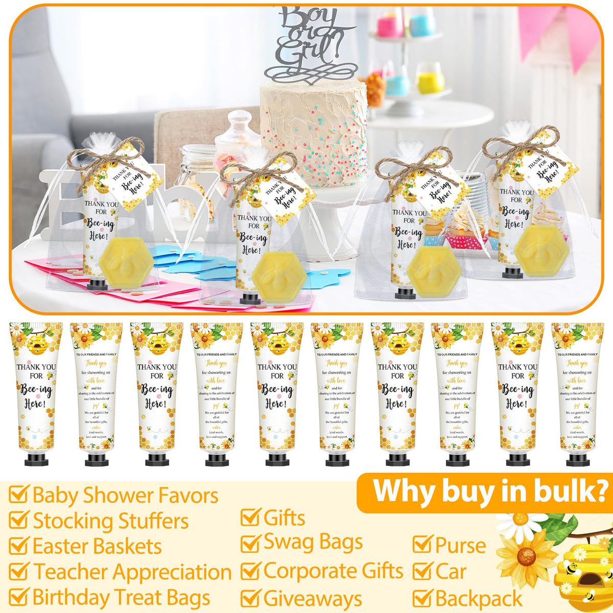 Dimsile gift setup on table with multiple favors to show party-ready coordination benefit