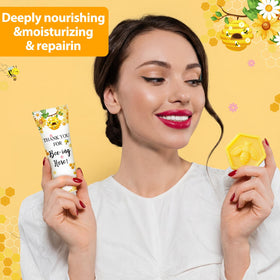 Dimsile close-up of mini hand cream tube highlighting moisturizing gift benefit