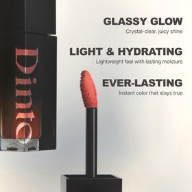 DINTO texture swiped on arm revealing glassy, breathable sheen