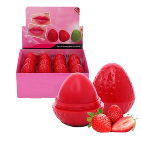 Dioche front packaging showing 24 strawberry-shaped balms and easy gifting