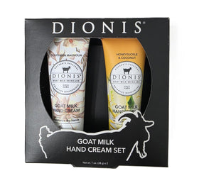 Dionis duo front packaging showing two 1 oz tubes and scent labels for travel convenience