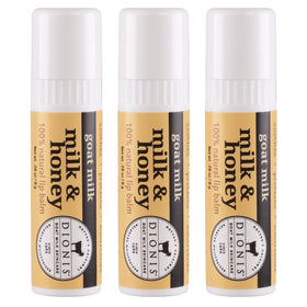 Dionis front packaging showing milk and honey flavor and benefits