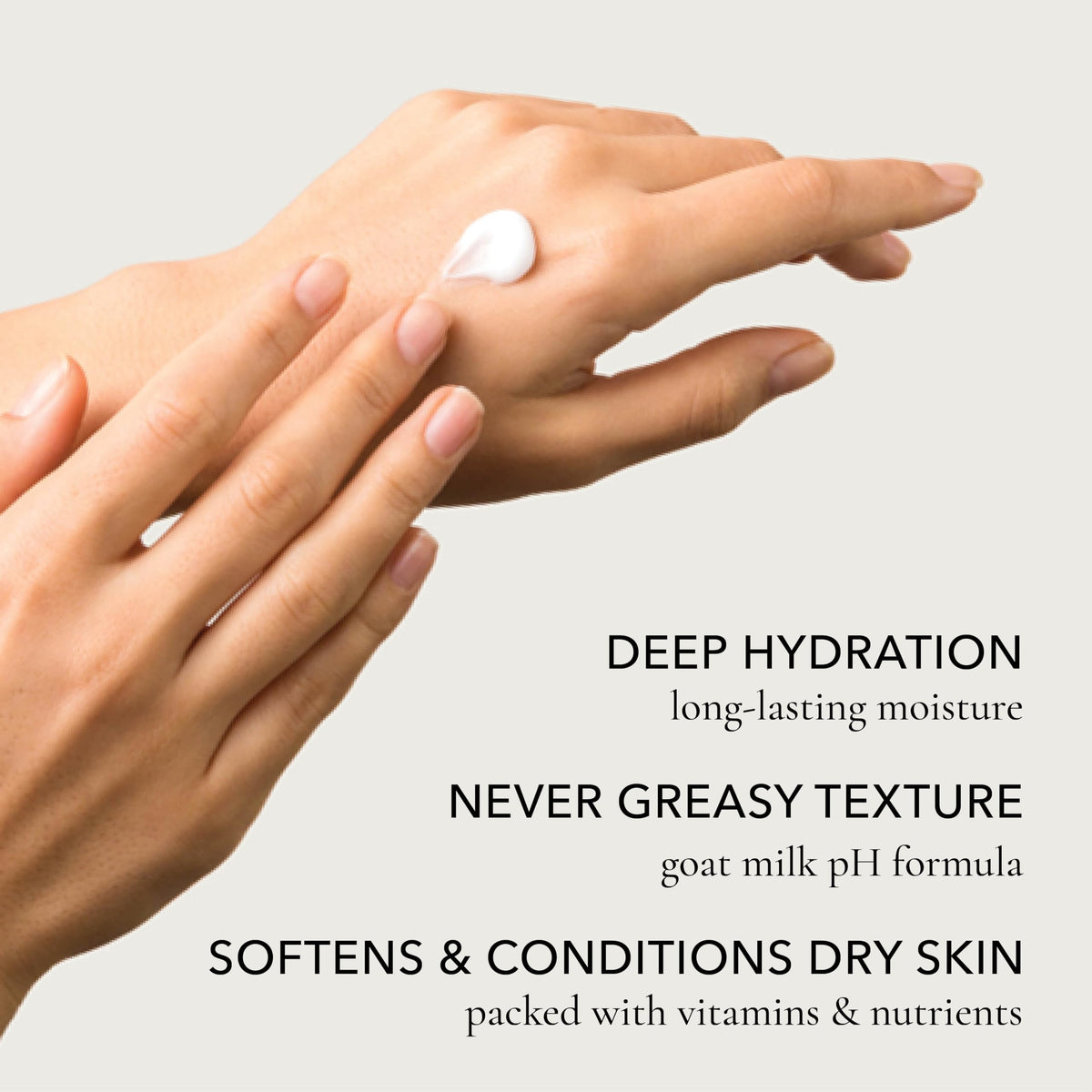 Dionis lotion ingredients panel highlighting clean, gentle formula