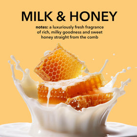 Label detail of Dionis milk and honey flavor and clean ingredients