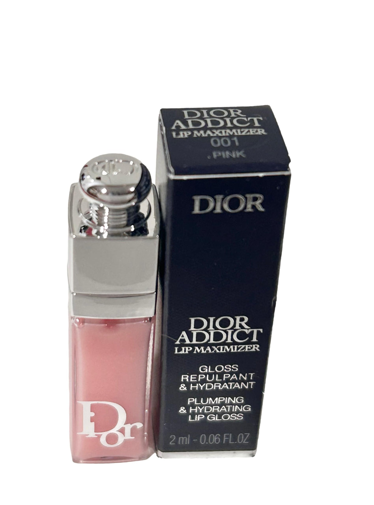 Dior Addict lip maximizer applicator detail demonstrating precise wand for neat application