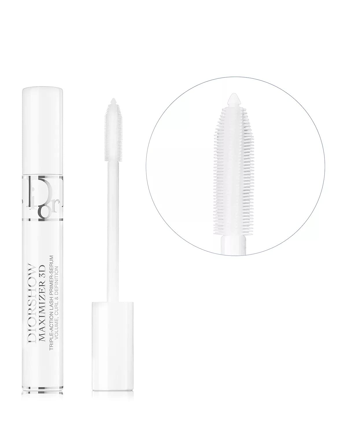 Dior texture closeup of airy balm on brush, reveals lightweight conditioning benefit