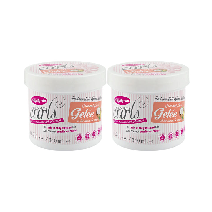 dippity-do front packaging showing duo and coconut scent benefit