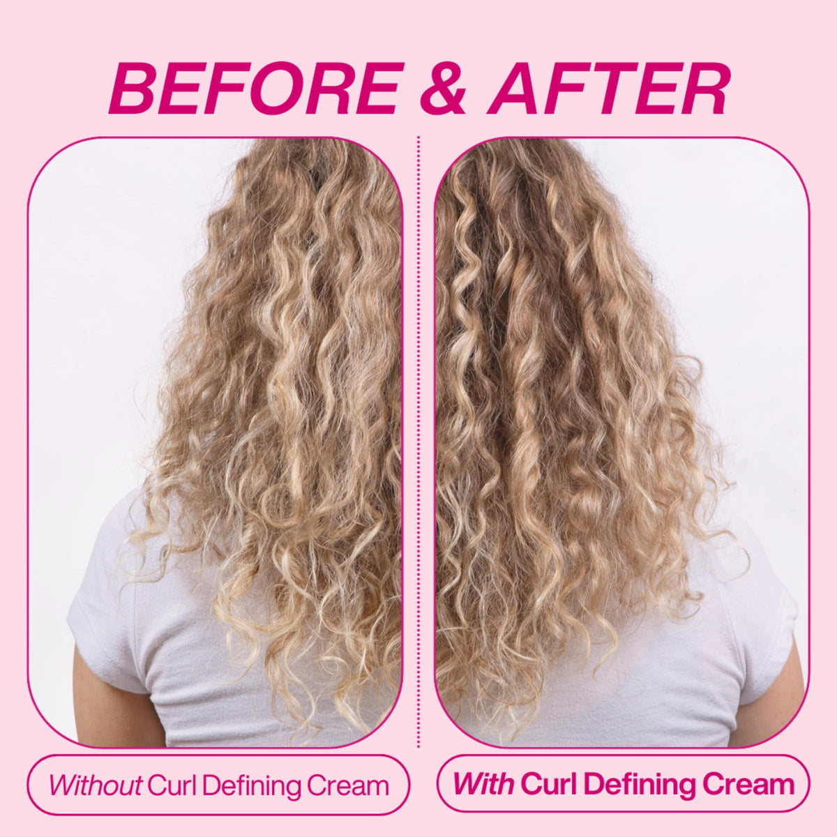 dippity do on curly hair damp model showing enhanced curl shaping benefit