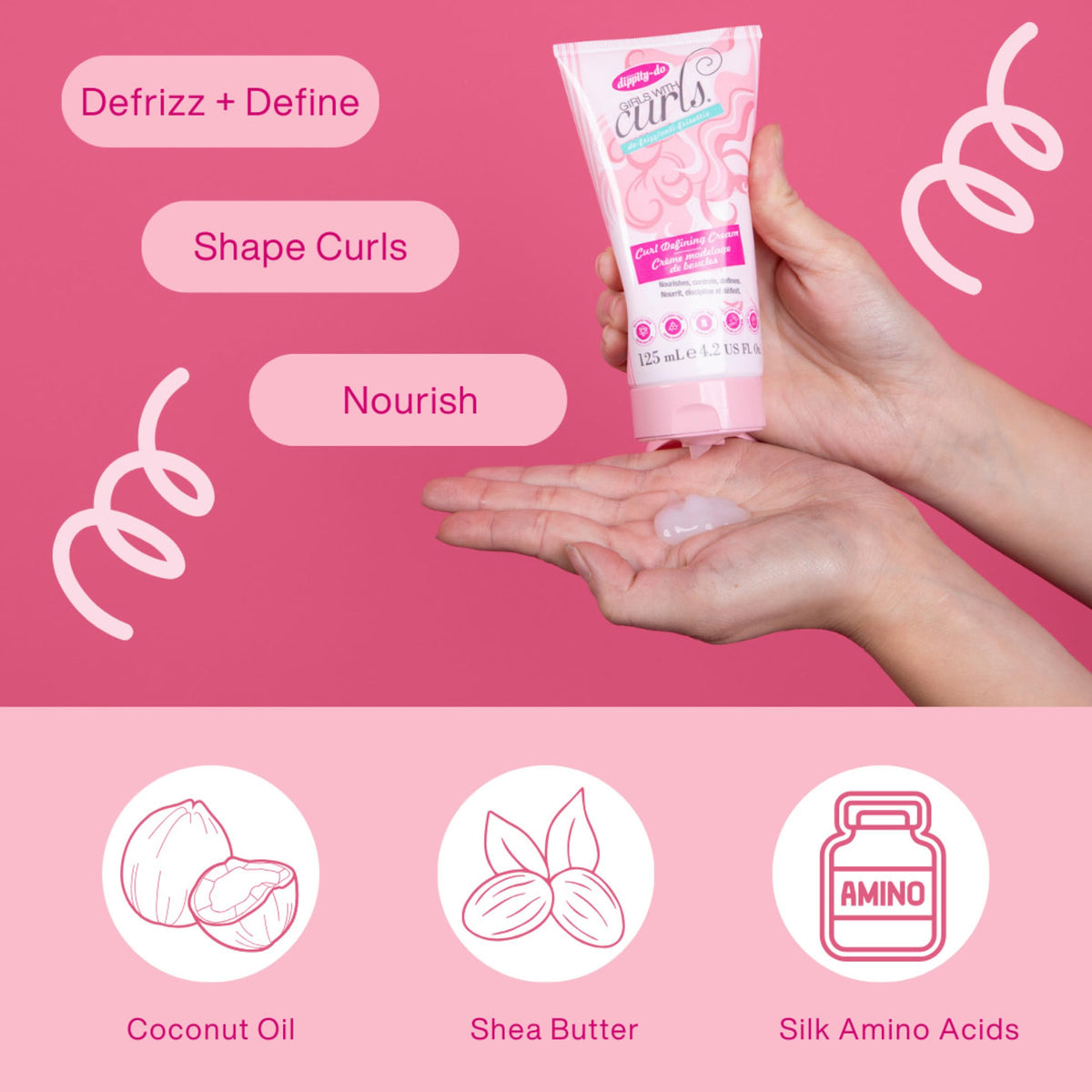 dippity do texture closeup revealing creamy finish for frizz control