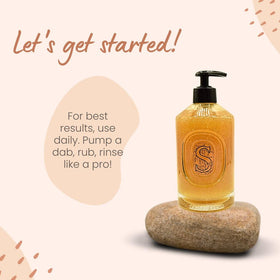Diptyque 350 ml bottle beside a hand showing scale and generous quantity