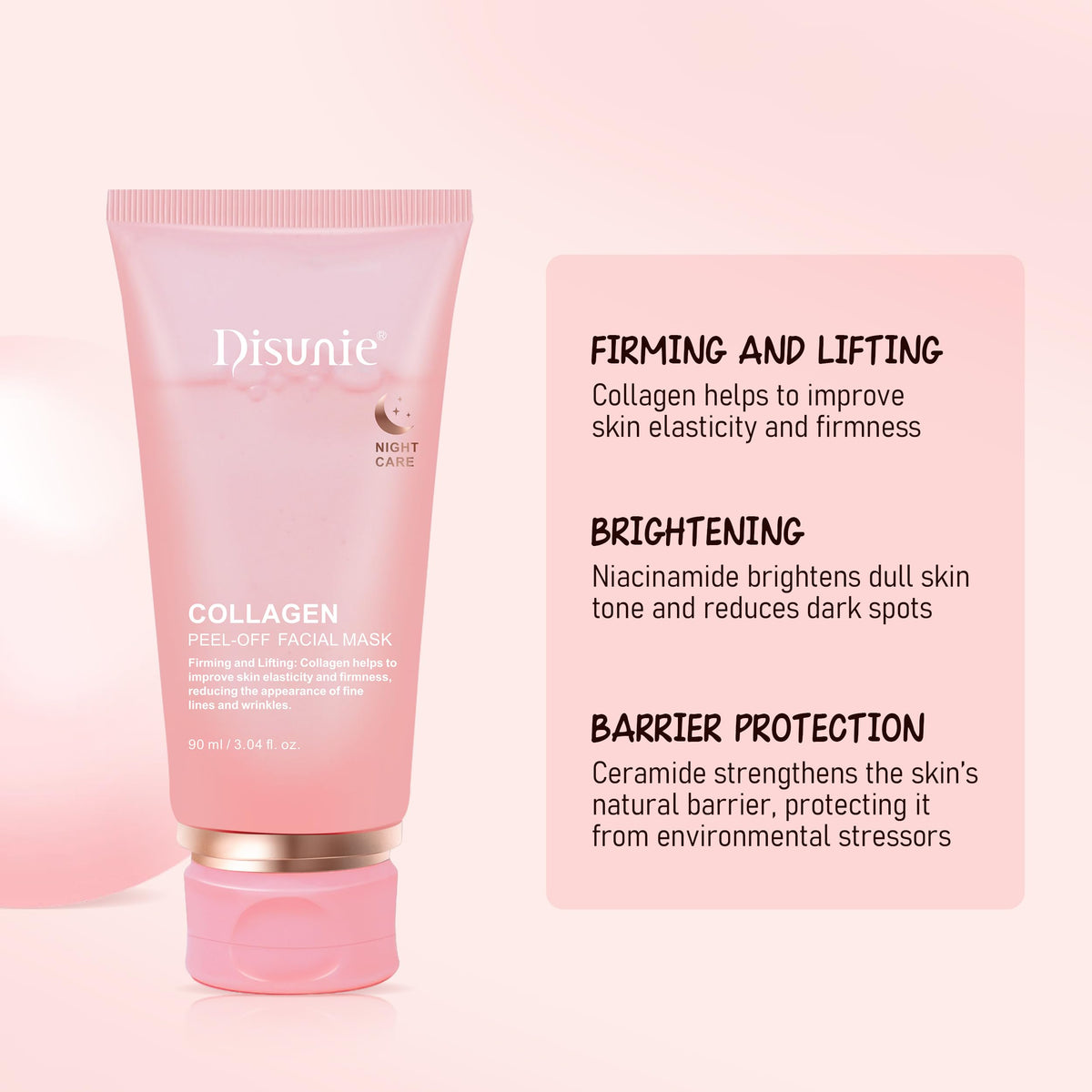 Disunie applied to face overnight demonstrating protective breathable wrap