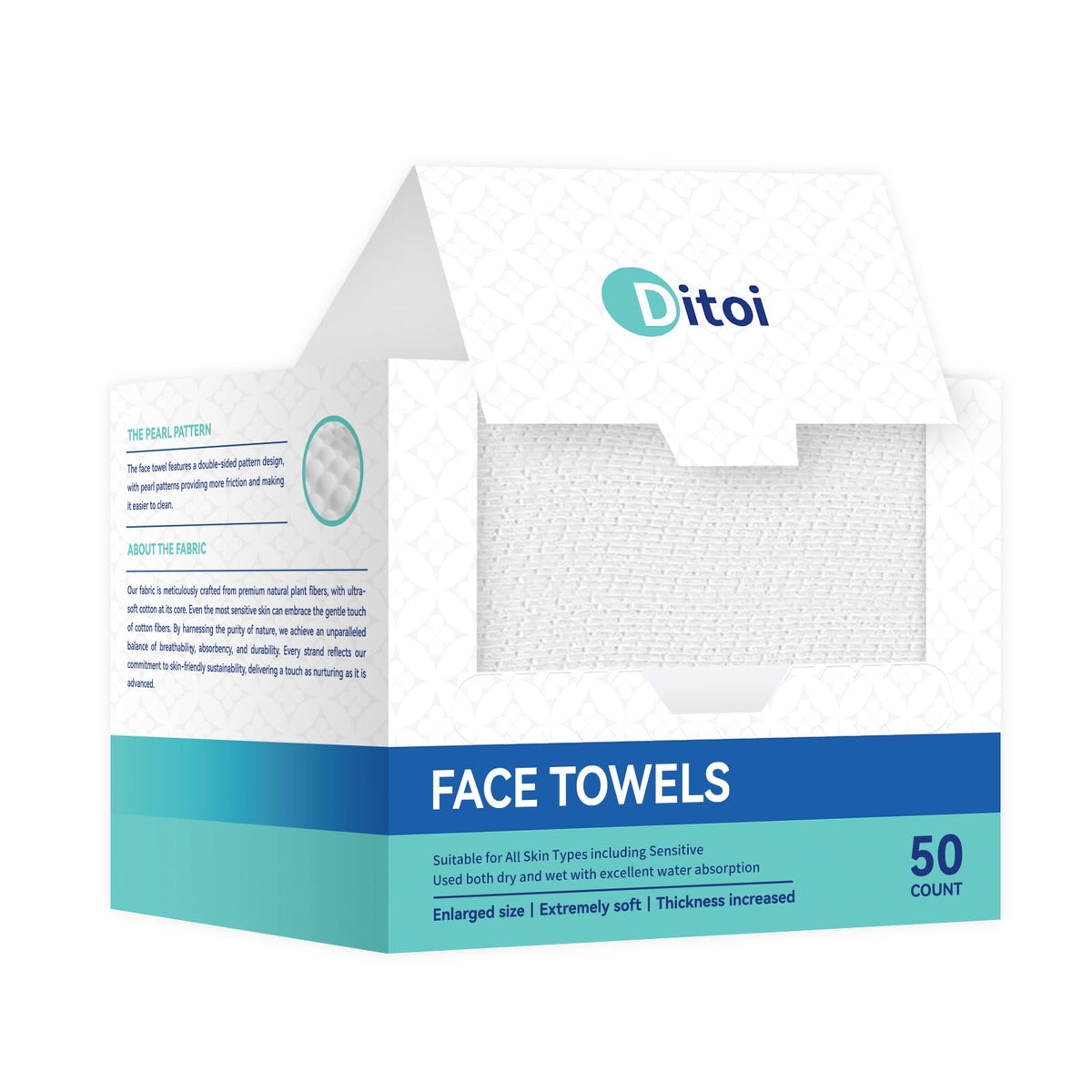 Ditoi front packaging showing XL 50-count box and product benefits