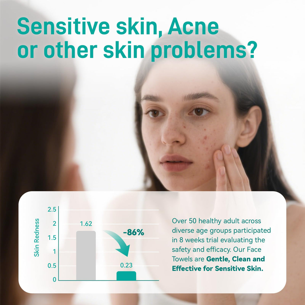 Ditoi towel in hand removing makeup for quick and gentle cleansing