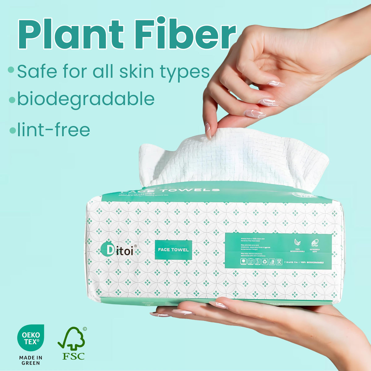 Ditoi towel damp and wiping makeup for quick removal benefit
