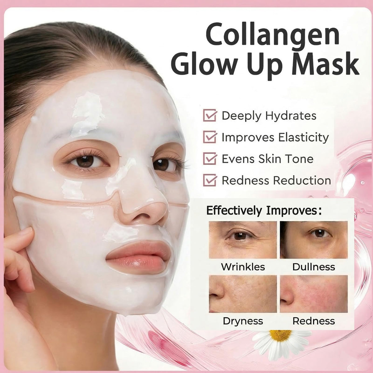 DiuGouNi mask turning transparent to show absorption progress and assurance