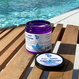 Diva Stuff being applied to hand, demonstrates protective pre-swim barrier
