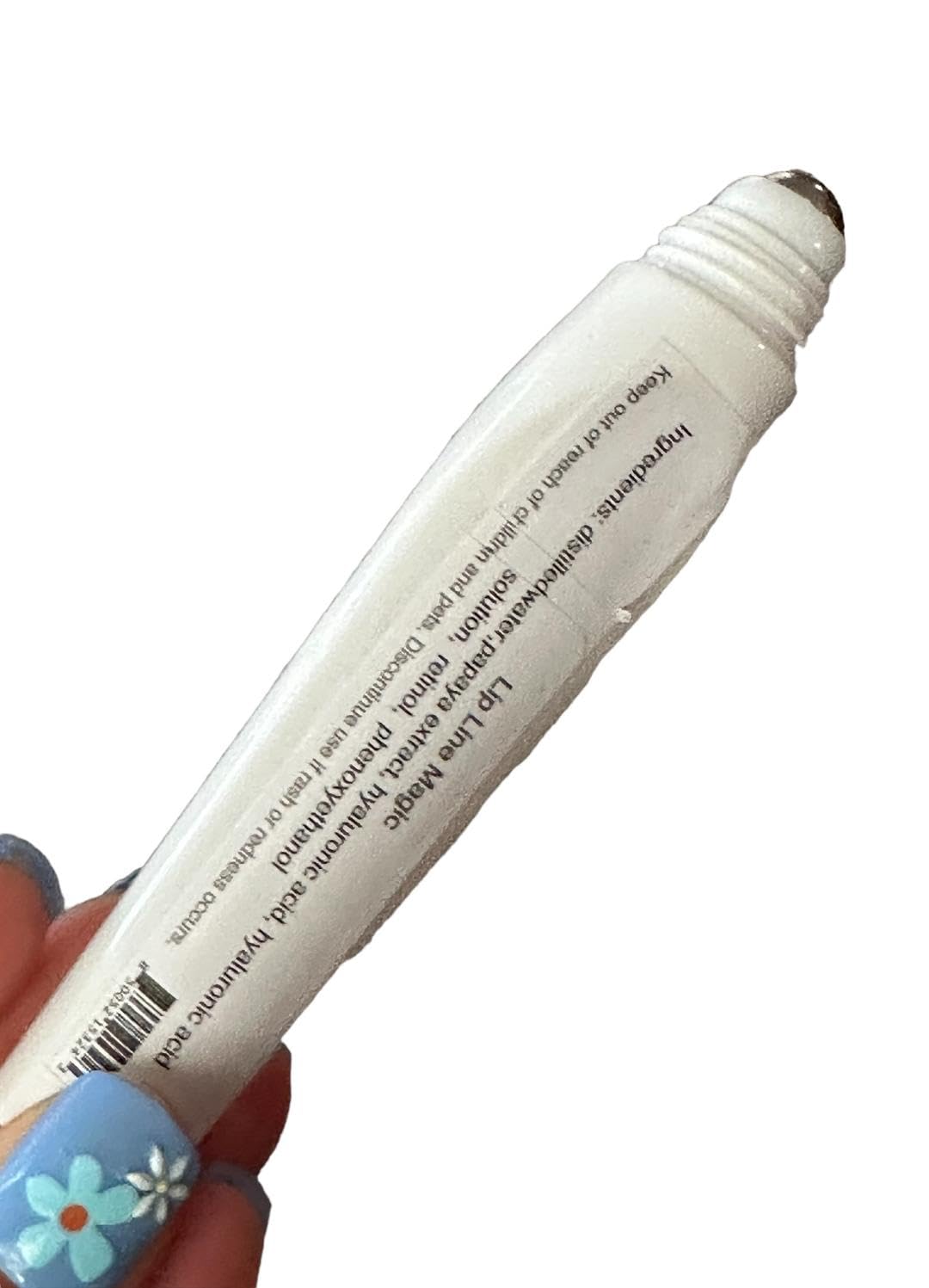 Diva Stuff metal rollerball close-up delivering cooling application benefit