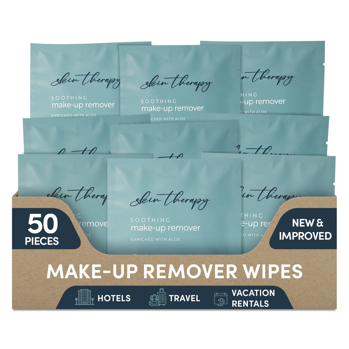 Diversified Hospitality front packaging showing case of 50 wipes with professional appeal