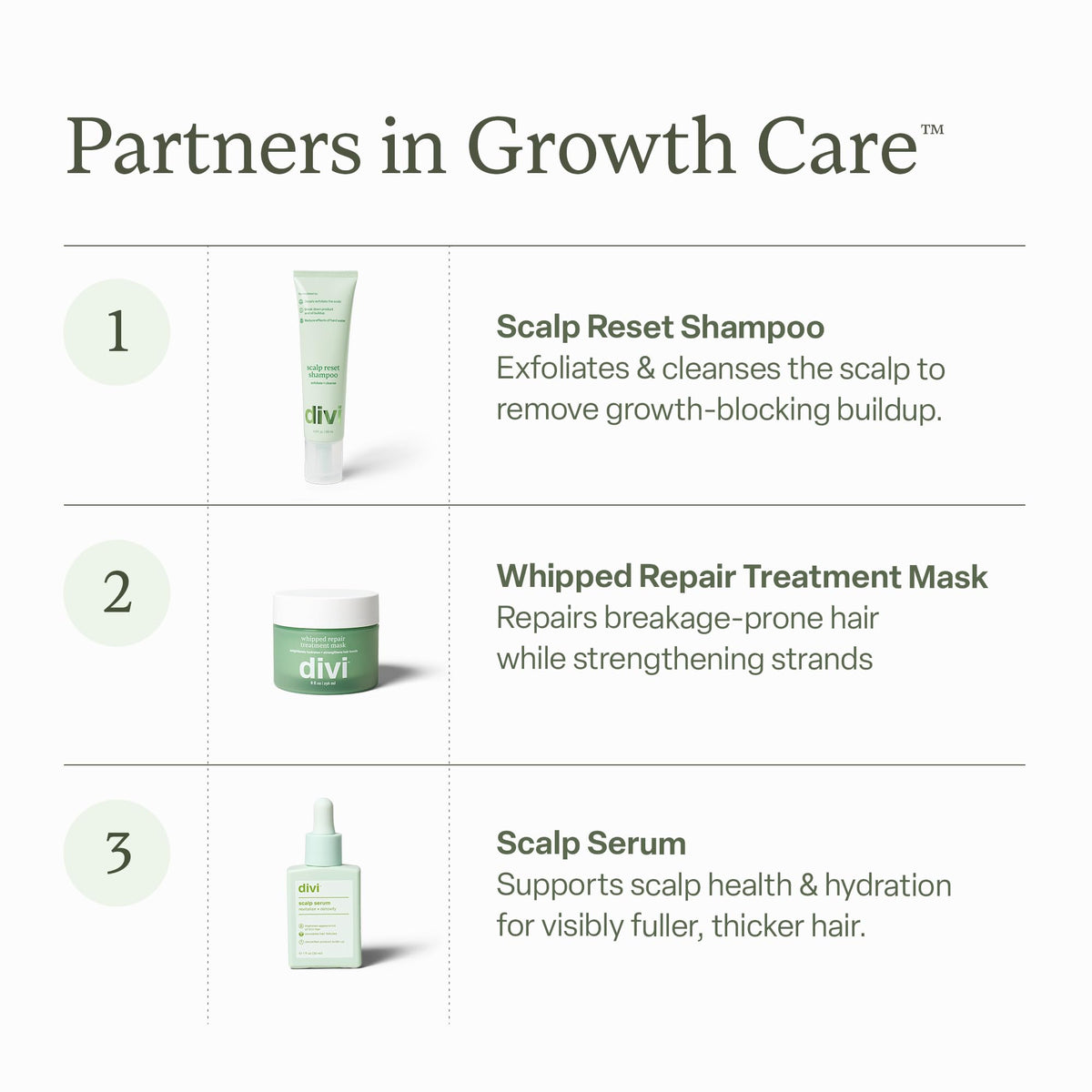 Divi on bathroom shelf styled to show routine refresh and scalp reset