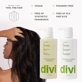 divi label closeup highlighting key extracts and benefits for scalp balance