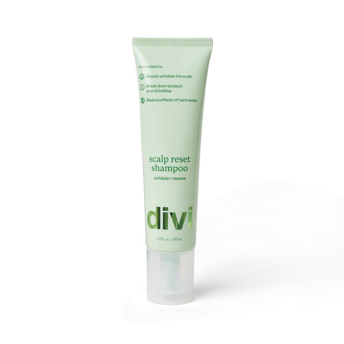 Divi front bottle view showing label and clarifying benefits
