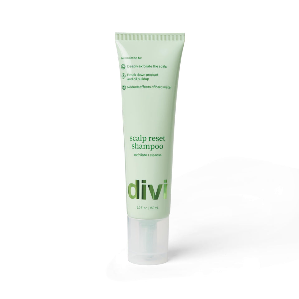 Divi front bottle view showing label and clarifying benefits