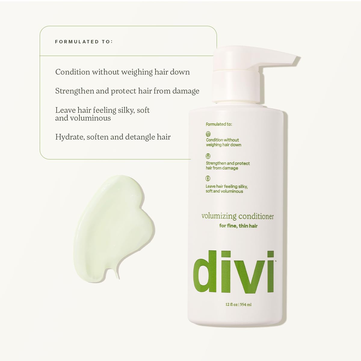 divi conditioner cream consistency showing lightweight nourishment for softness