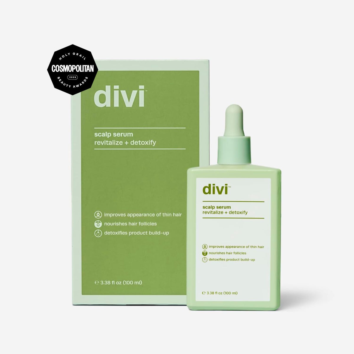 divi dropper applicator delivering precise dosing for targeted scalp care