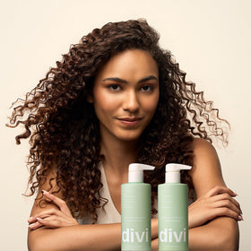 Divi ingredients flatlay with botanical extracts communicating natural nourishment