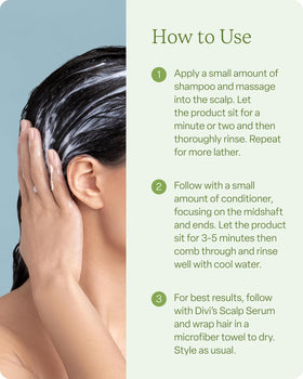 Divi scalp serum dropper application on scalp promoting healthy environment
