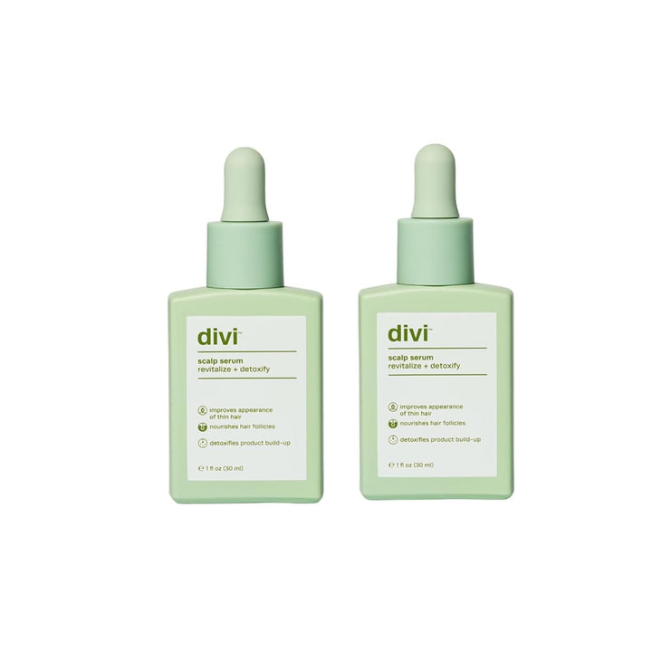 divi scalp serum front packaging showing product benefit and elegant design