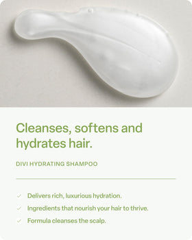 Divi bottle pump and label highlighting ingredients and easy dispensing