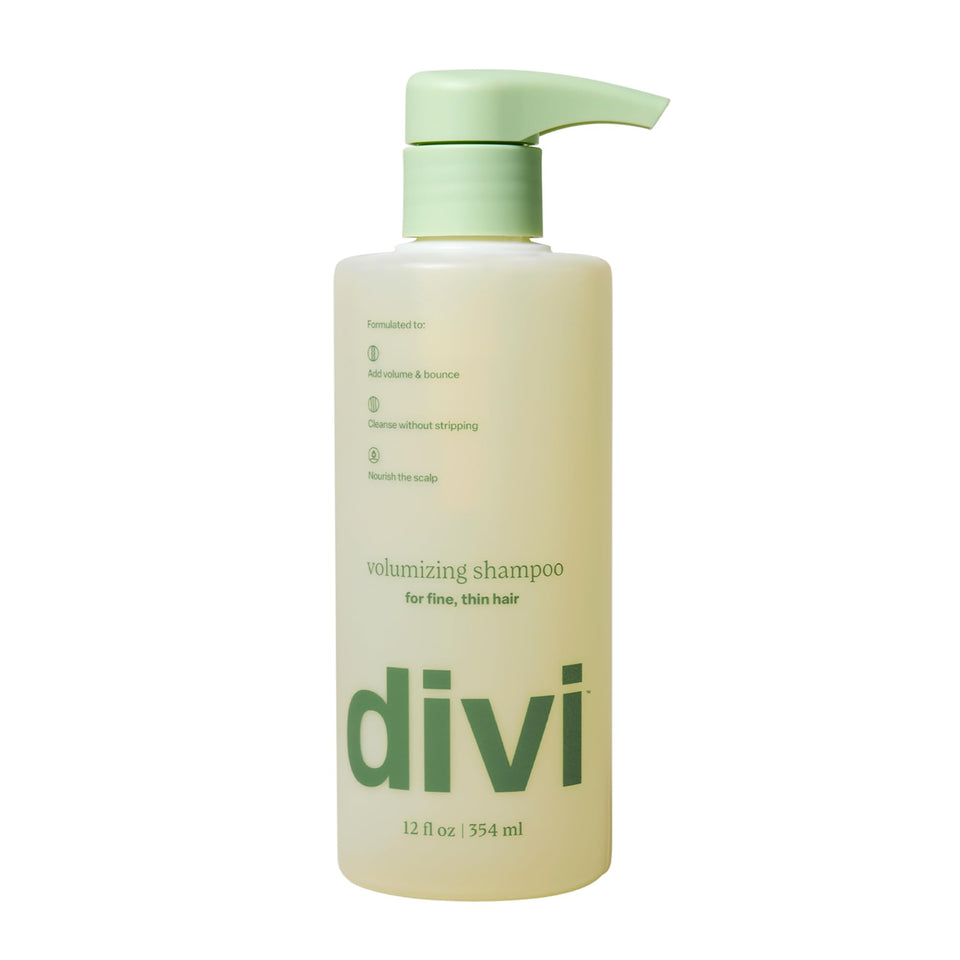 Divi shampoo front packaging showing clear brand and volume benefit