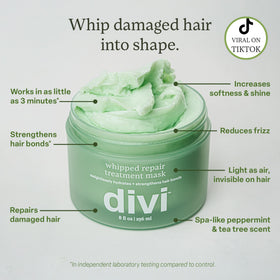 Divi whipped mask texture close-up showing airy consistency benefit