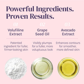 Divine Derriere cream texture close-up illustrating fast-absorbing moisturizing finish