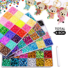 DIYCICO close-up of 3mm resin rhinestone facets highlighting prismatic AB-like shine
