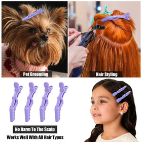 Dkpyt clips securing hair in salon to speed styling process