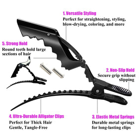 Dkpyt clip wide teeth closeup highlighting strong grip for thick hair