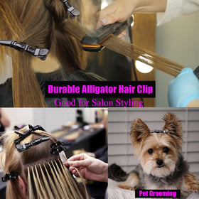 Dkpyt clips in use styling model demonstrating secure sectioning during haircut