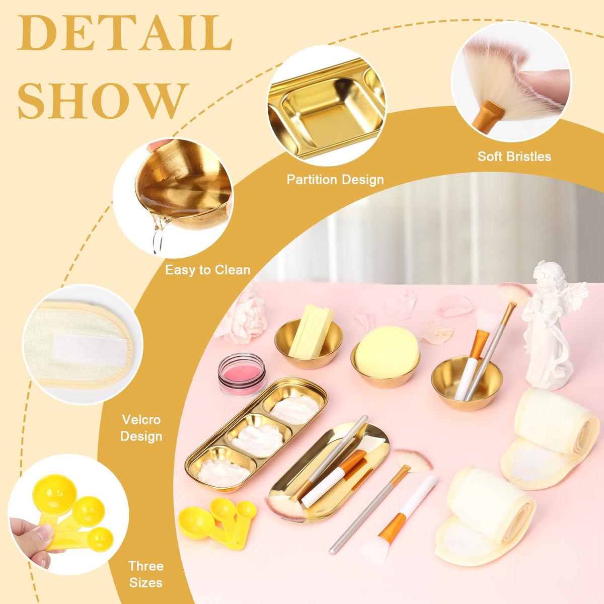 DLUGOPIS fan and applicator brushes detail, precise application and smooth coverage