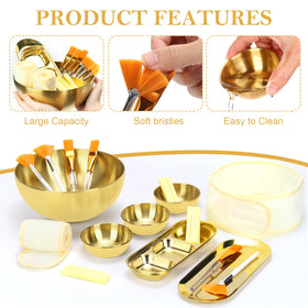 DLUGOPIS fan and flat facial brushes closeup for smooth, even product application