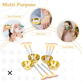 DLUGOPIS mixing a mask in gold bowl, neat blending and low-waste prep