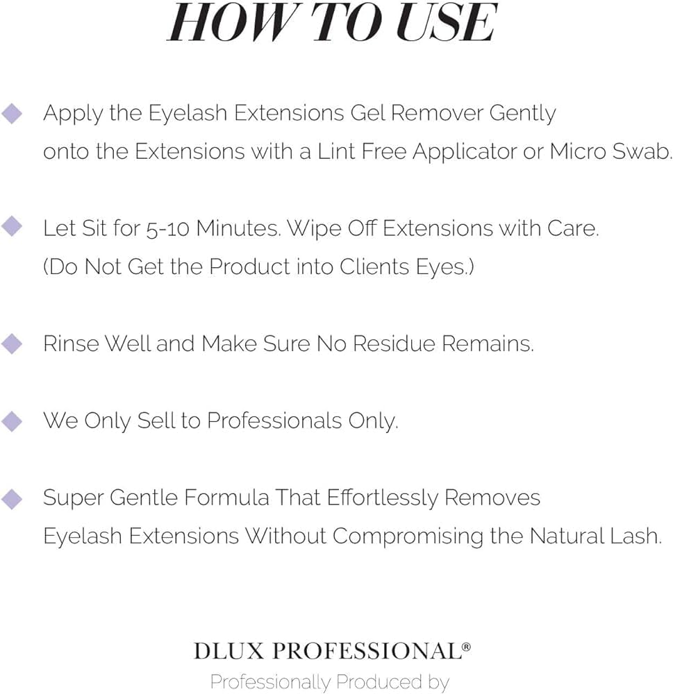 DLUX PROFESSIONAL label detail showing ingredients and product claims