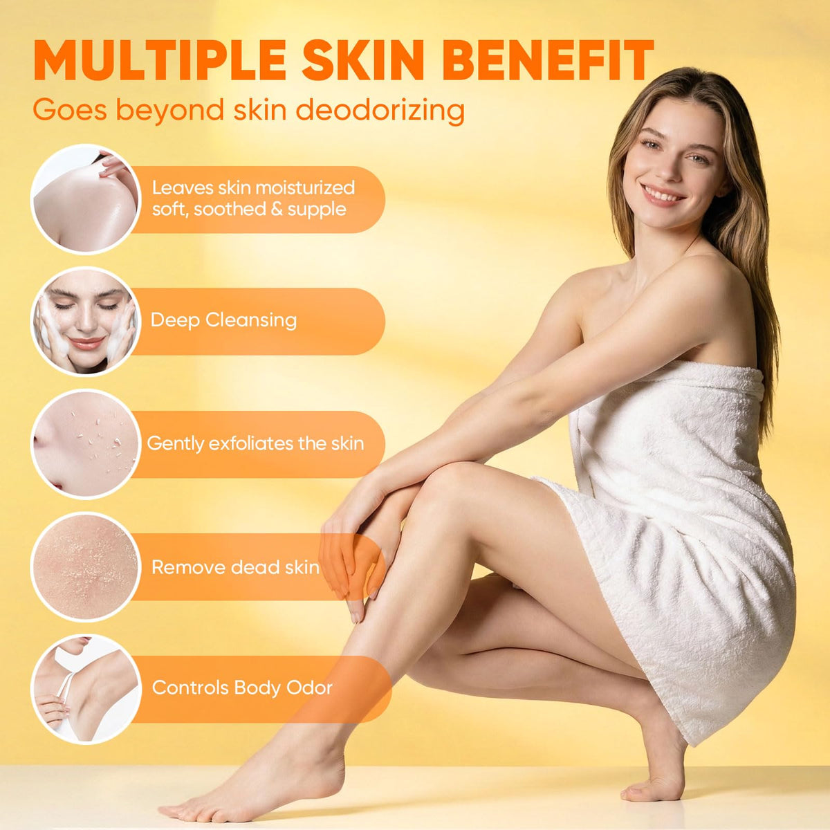 DLWUEN persimmon soap lather in hand illustrating rich, hydrating foam